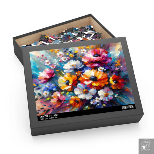 Abstract Flowers Puzzle (252, 500-Piece)  Cloth & Living