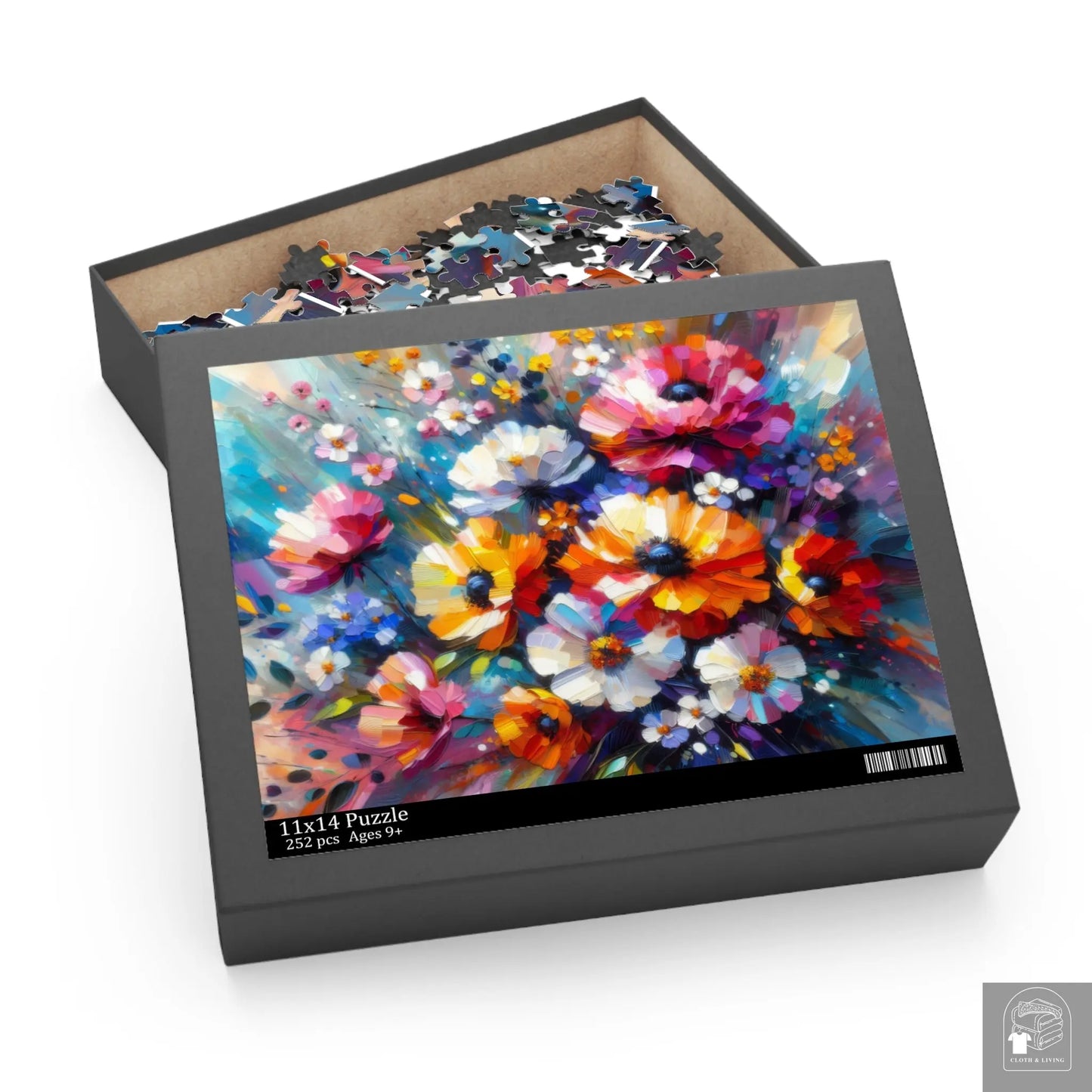 Abstract Flowers Puzzle (252, 500-Piece)  Cloth & Living