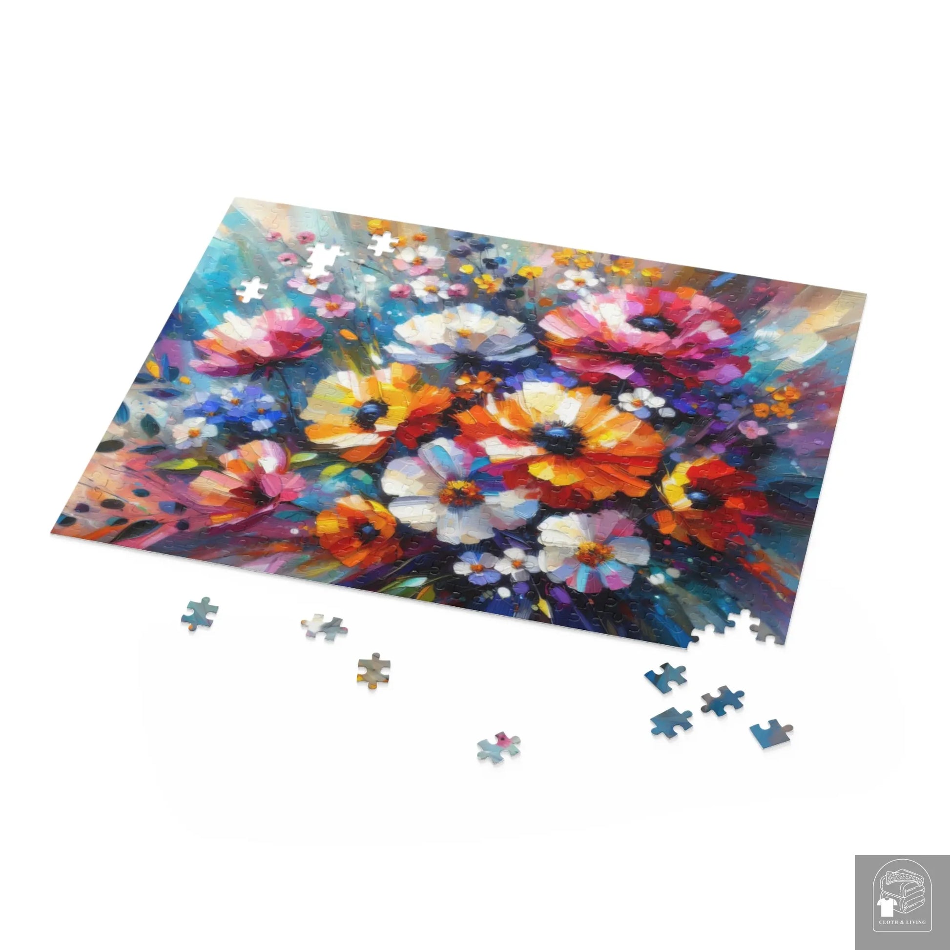 Abstract Flowers Puzzle (252, 500-Piece)  Cloth & Living