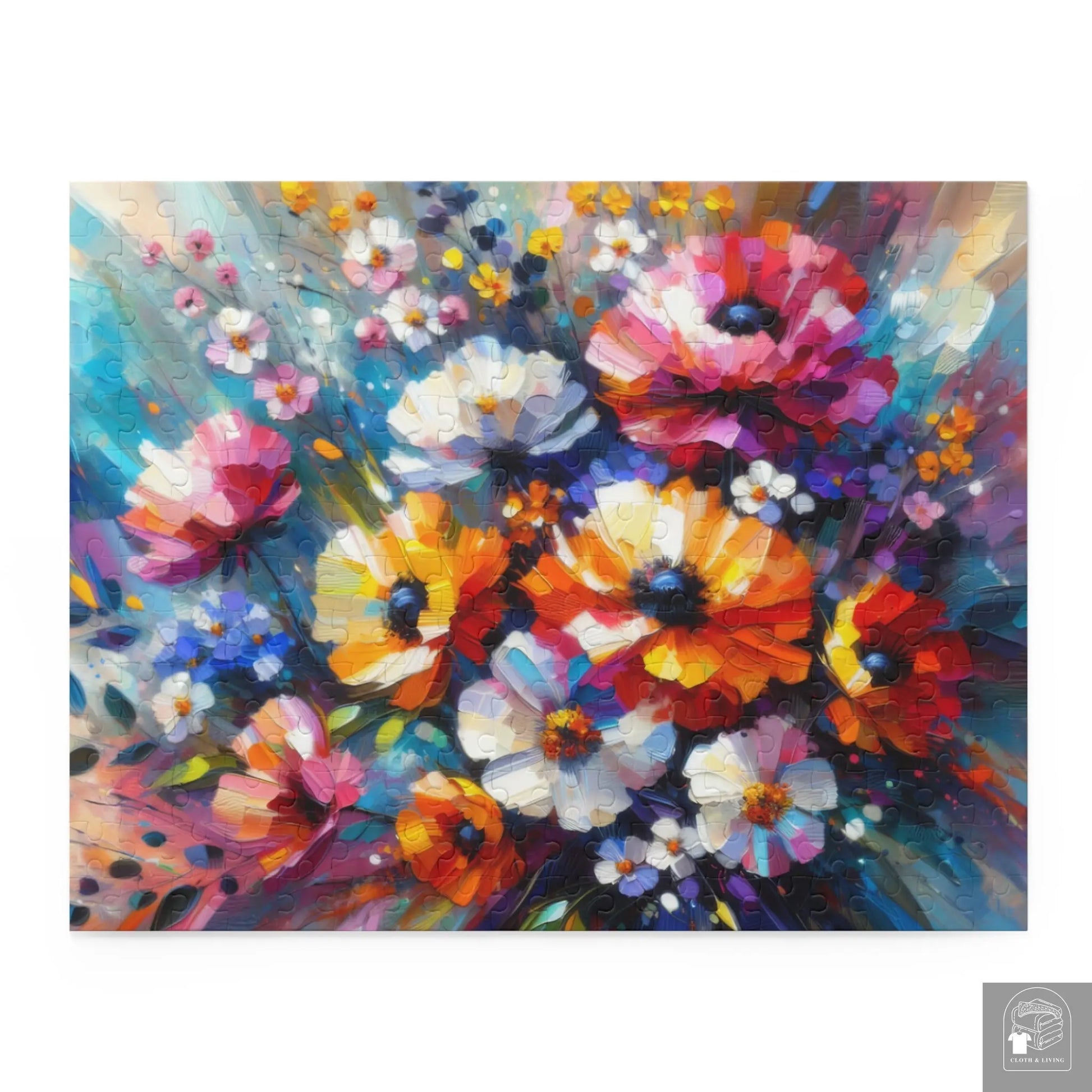 Abstract Flowers Puzzle (252, 500-Piece)  Cloth & Living