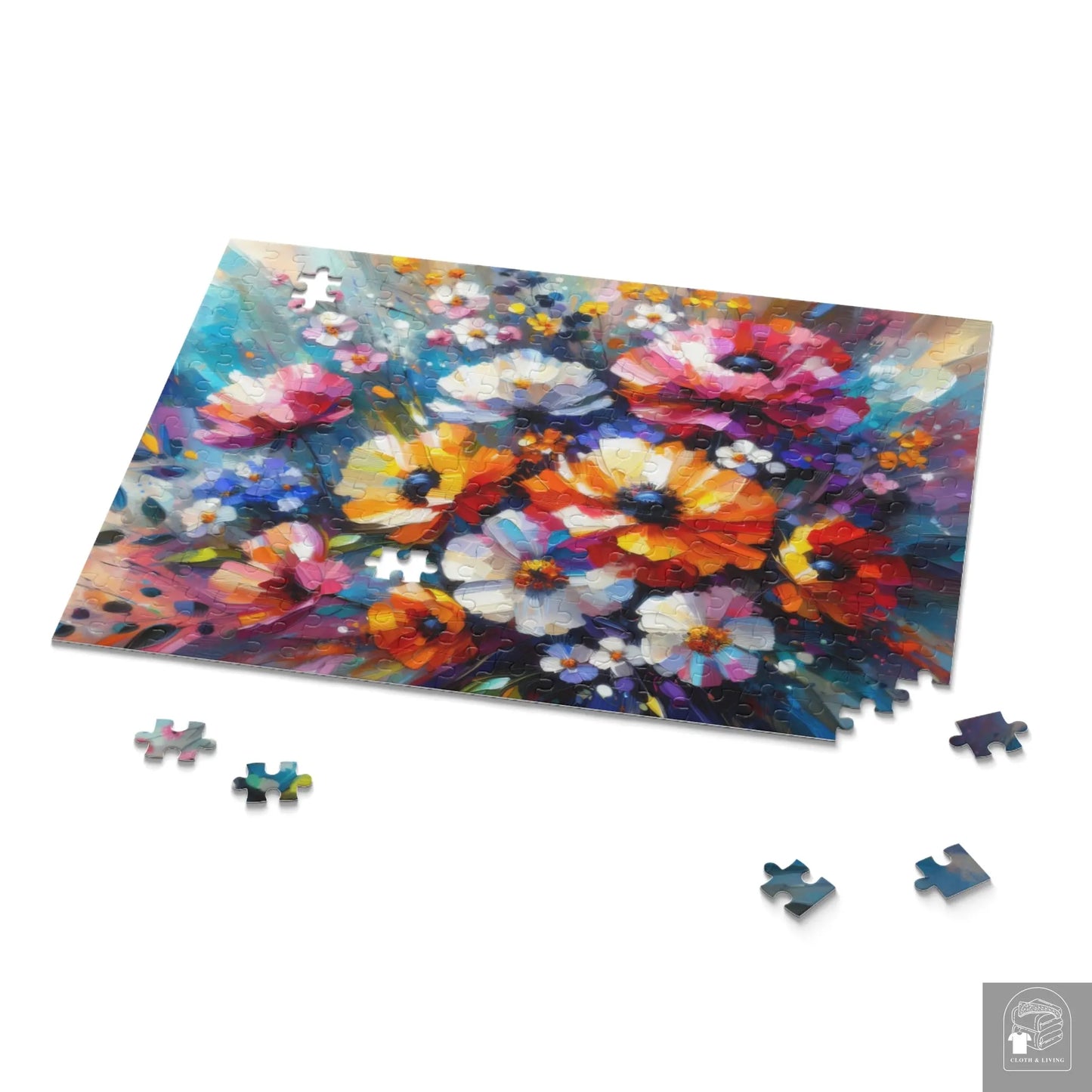 Abstract Flowers Puzzle (252, 500-Piece)  Cloth & Living