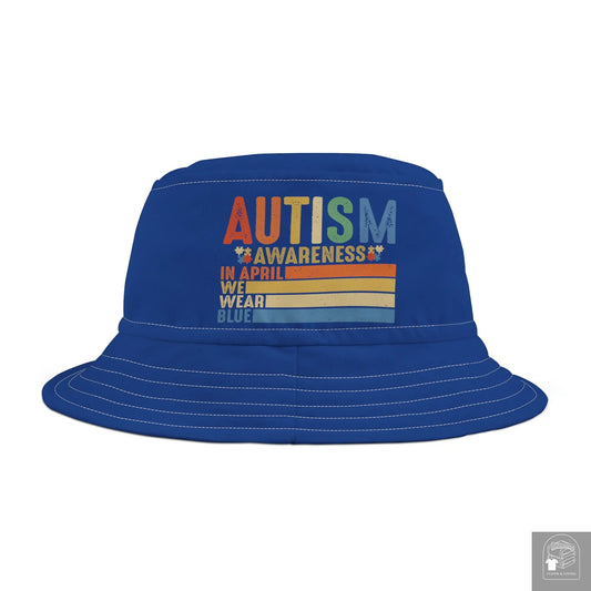 Autism Awareness - In April We Wear Blue - Bucket Hat  Cloth & Living
