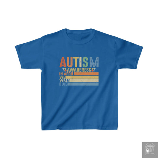 Autism Awareness - In April We Wear Blue Kids Heavy Cotton™ Tee  Cloth & Living