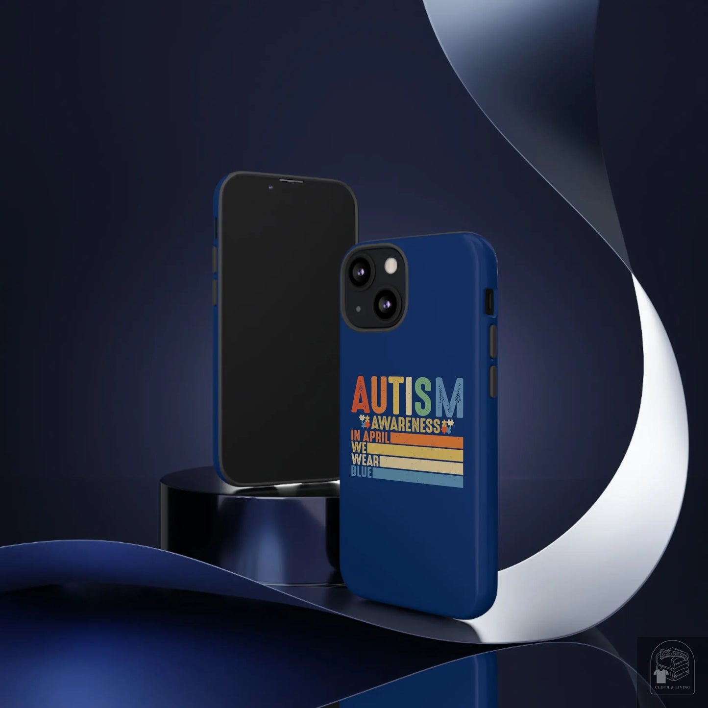 Autism Awareness - In April We Wear Blue -  Tough iPhone Cases Cases - Cloth & Living