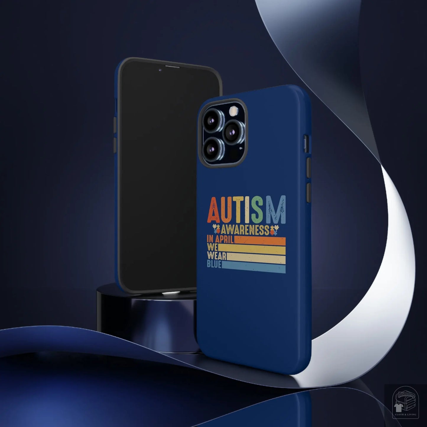 Autism Awareness - In April We Wear Blue -  Tough iPhone Cases Cases - Cloth & Living