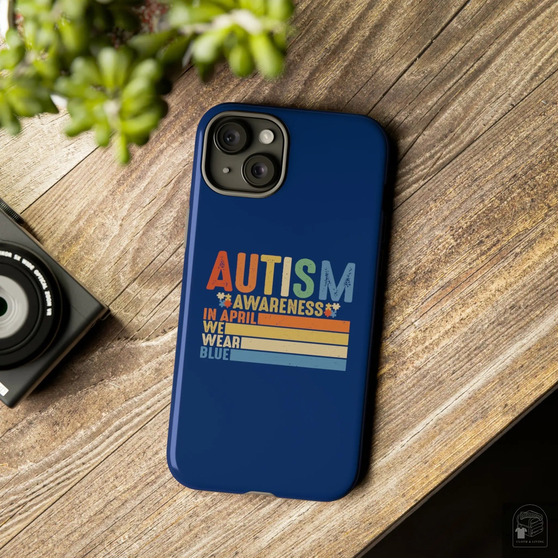 Autism Awareness - In April We Wear Blue -  Tough iPhone Cases Cases - Cloth & Living