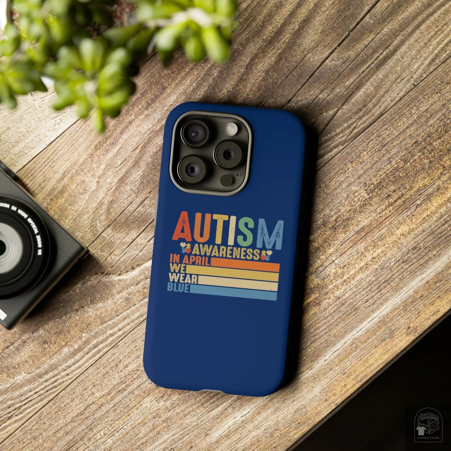 Autism Awareness - In April We Wear Blue -  Tough iPhone Cases Cases - Cloth & Living