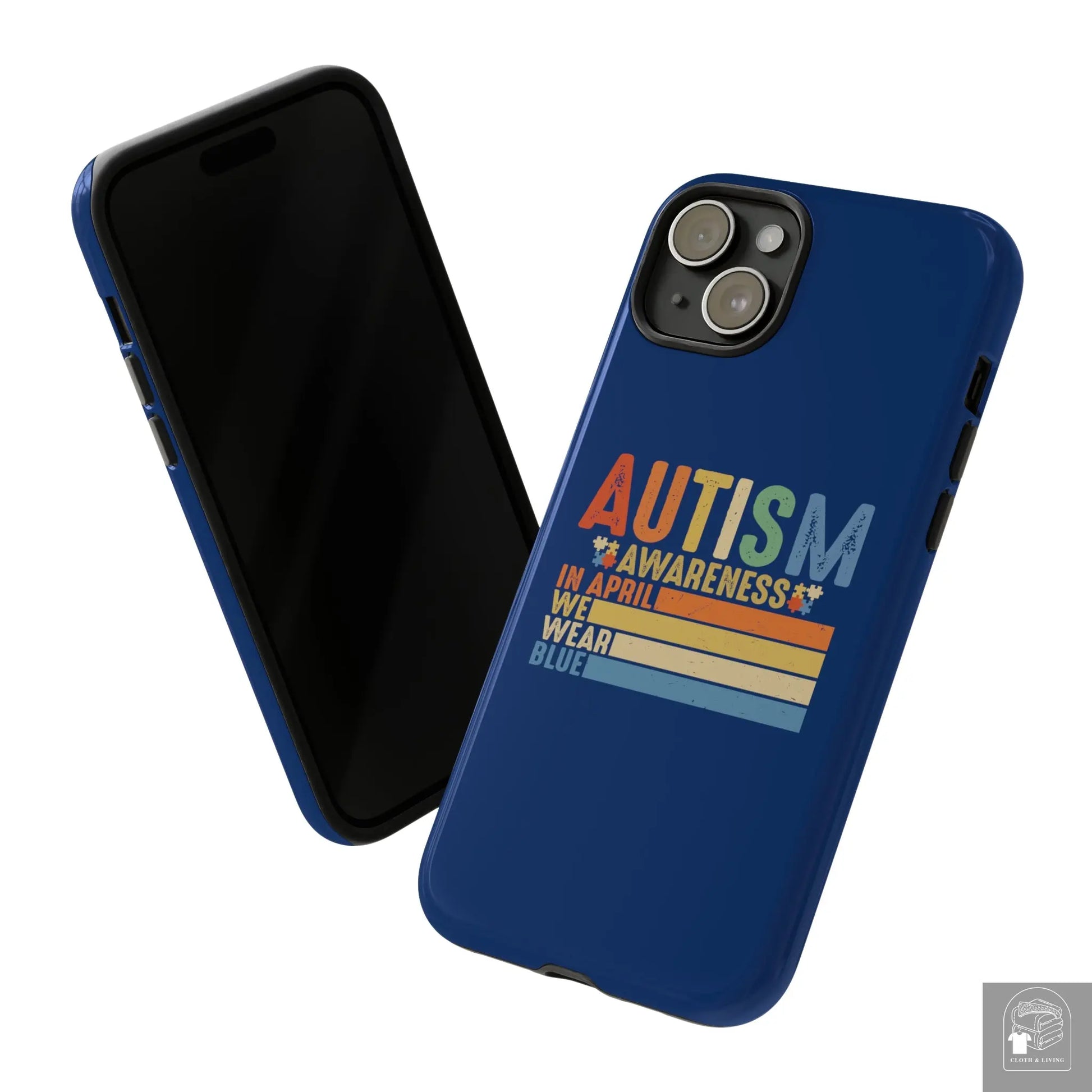 Autism Awareness - In April We Wear Blue -  Tough iPhone Cases Cases - Cloth & Living