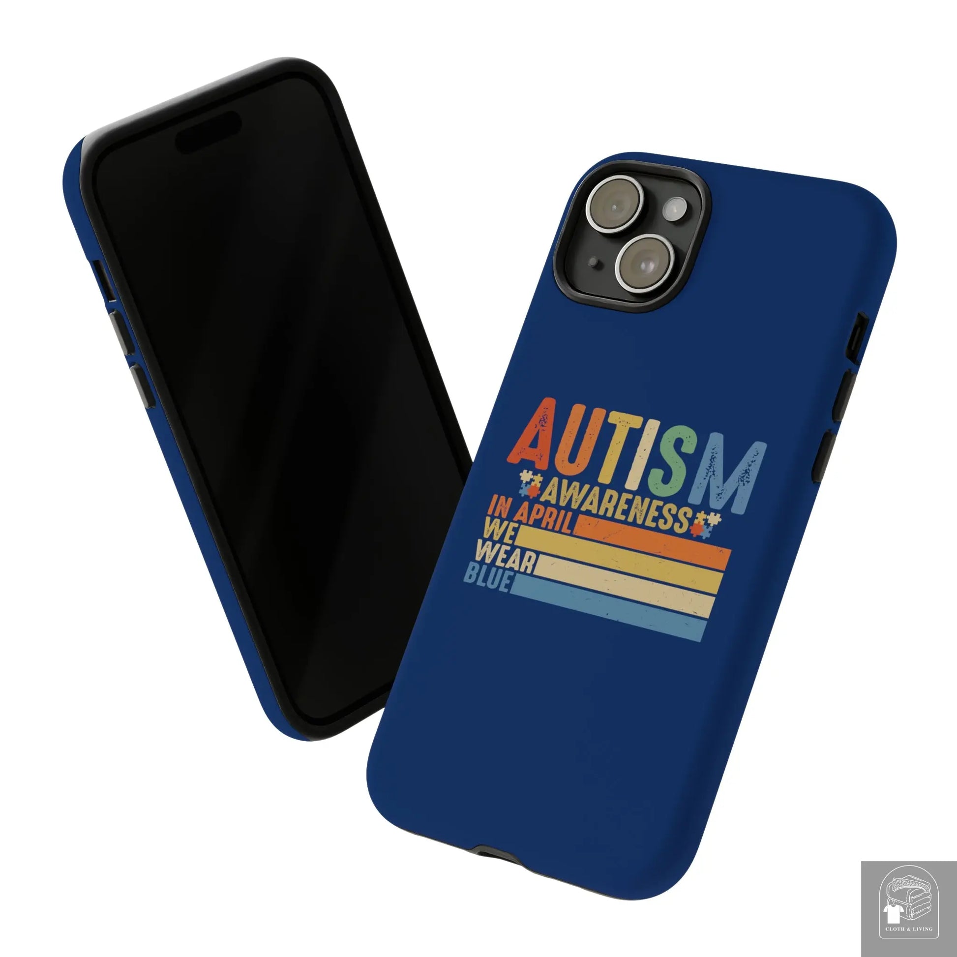 Autism Awareness - In April We Wear Blue -  Tough iPhone Cases Cases - Cloth & Living