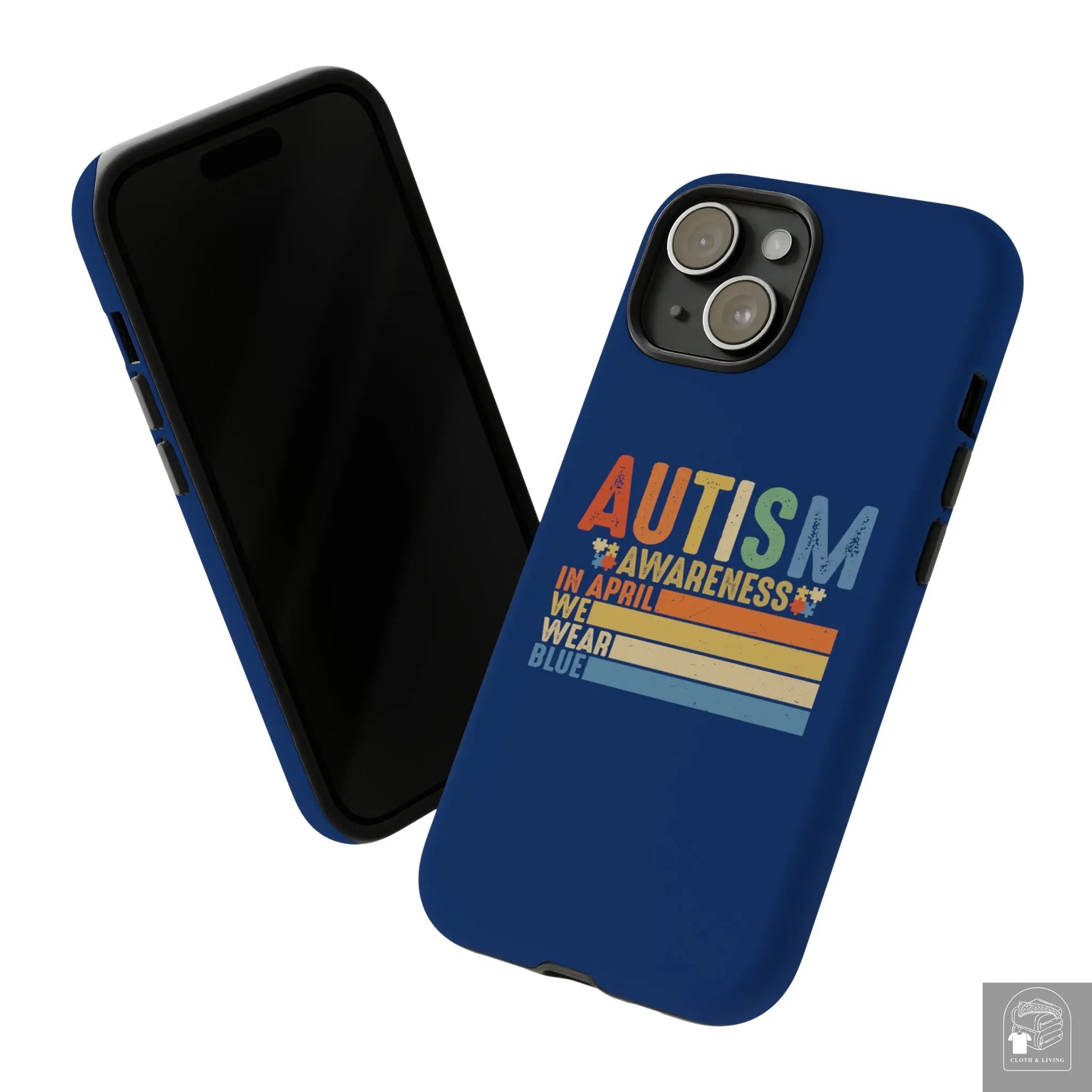 Autism Awareness - In April We Wear Blue -  Tough iPhone Cases Cases - Cloth & Living