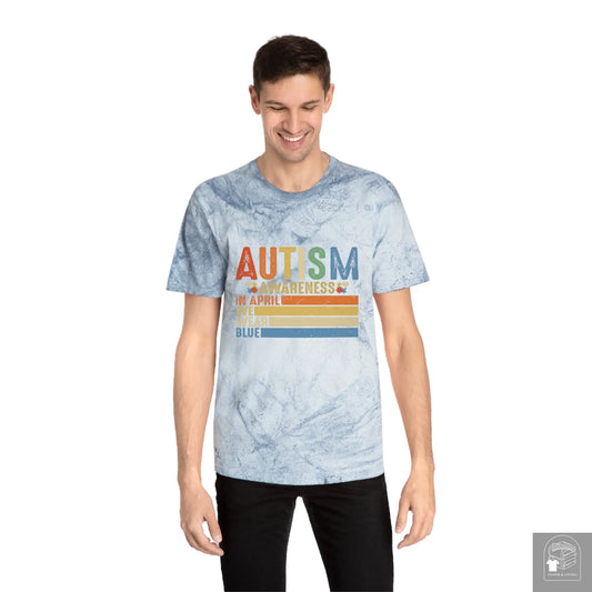Autism Awareness - In April We Wear Blue - Unisex Color Blast T-Shirt  Cloth & Living