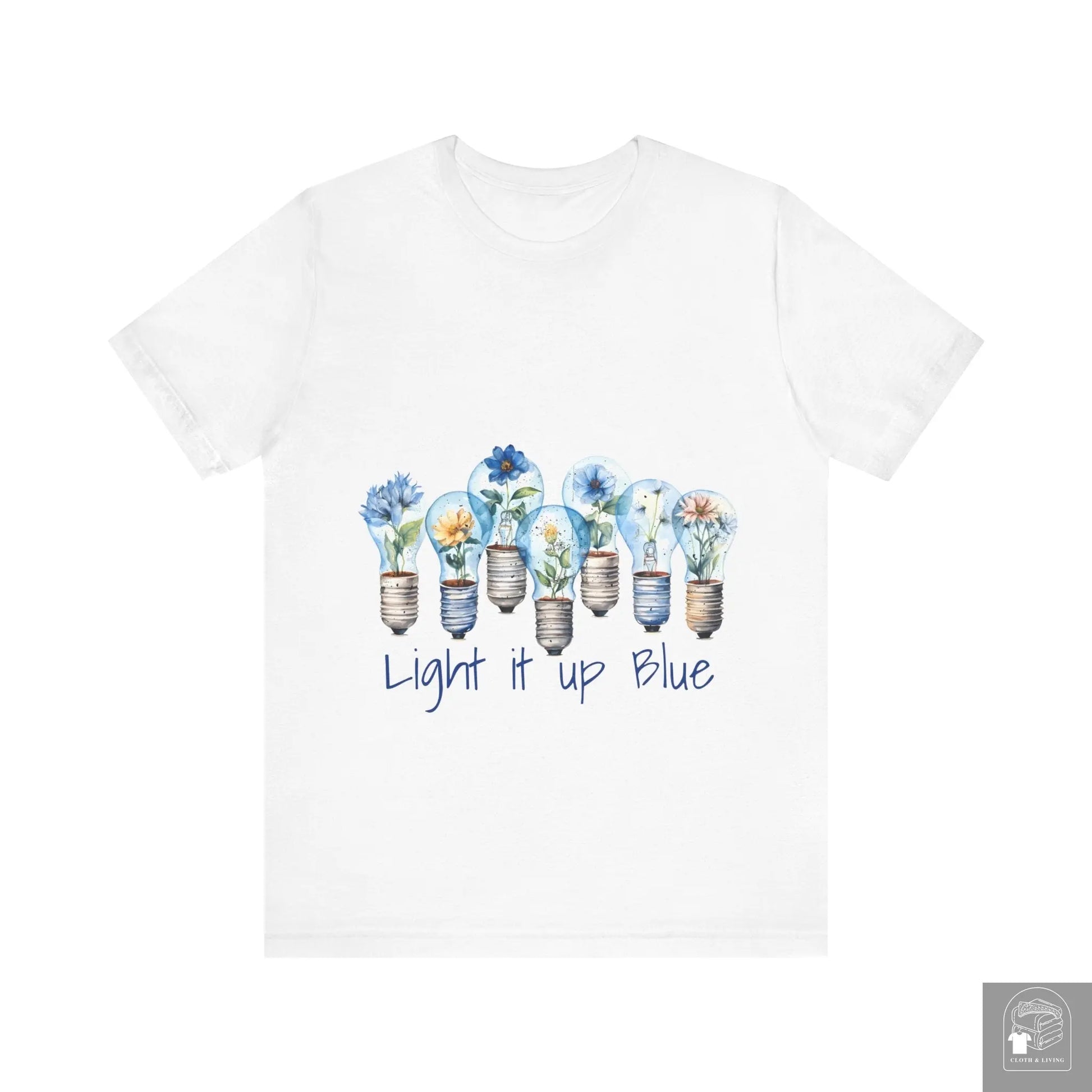 Autism Awareness -Light it up Blue - Unisex Jersey Short Sleeve Tee - Cloth & Living