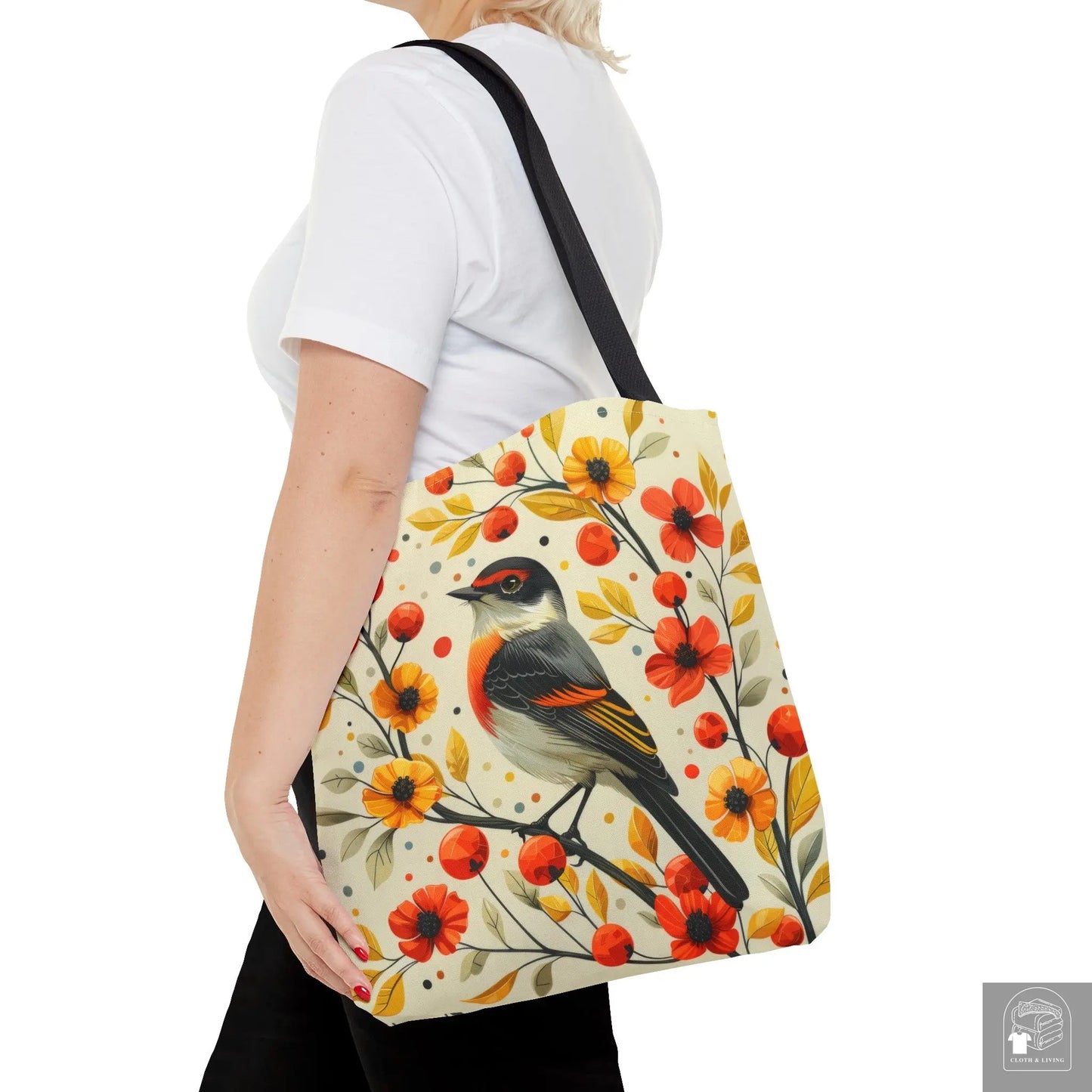 Autumn Serenade - Stylish Nature-Inspired Tote Bag -   Cloth & Living