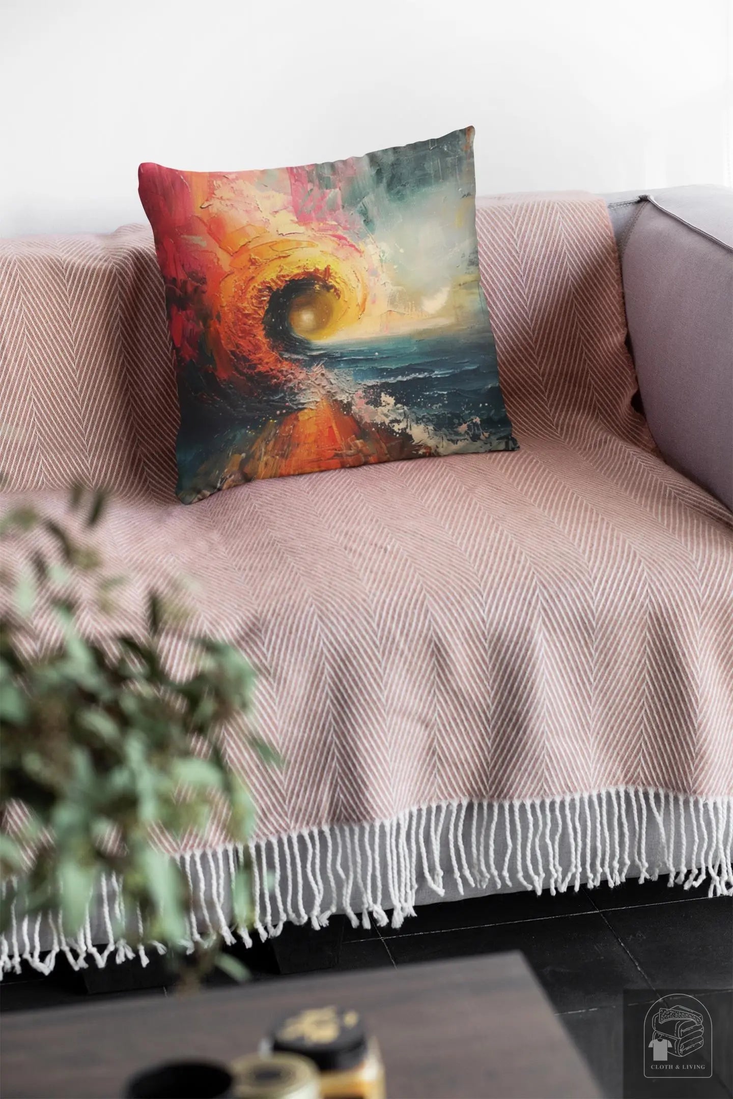 Horizon of Dreams - Artistic Throw Pillow (Available in various sizes) -   Cloth & Living
