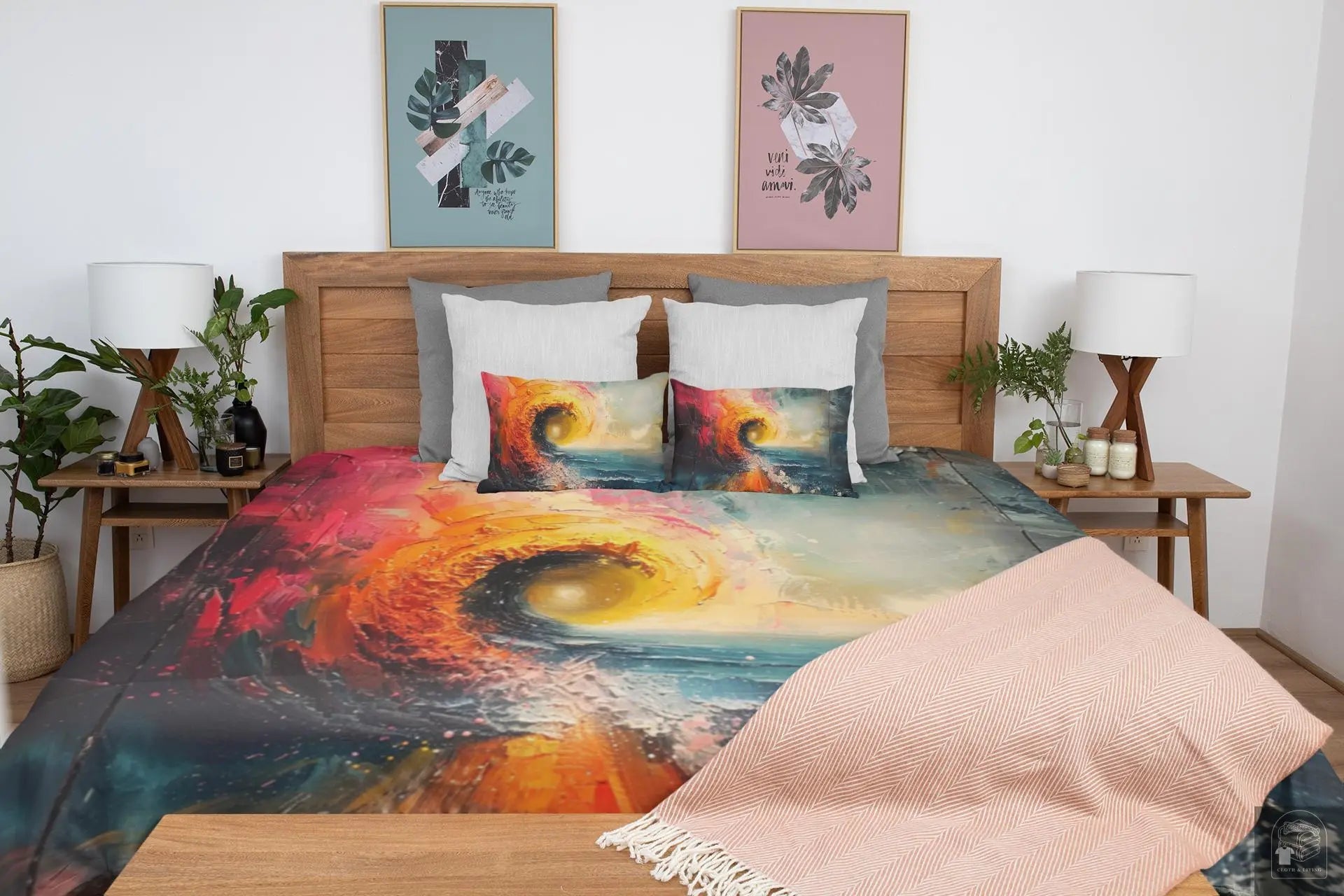 Horizon of Dreams - Luxurious Abstract Comforter (104"x 88" ) -   Cloth & Living