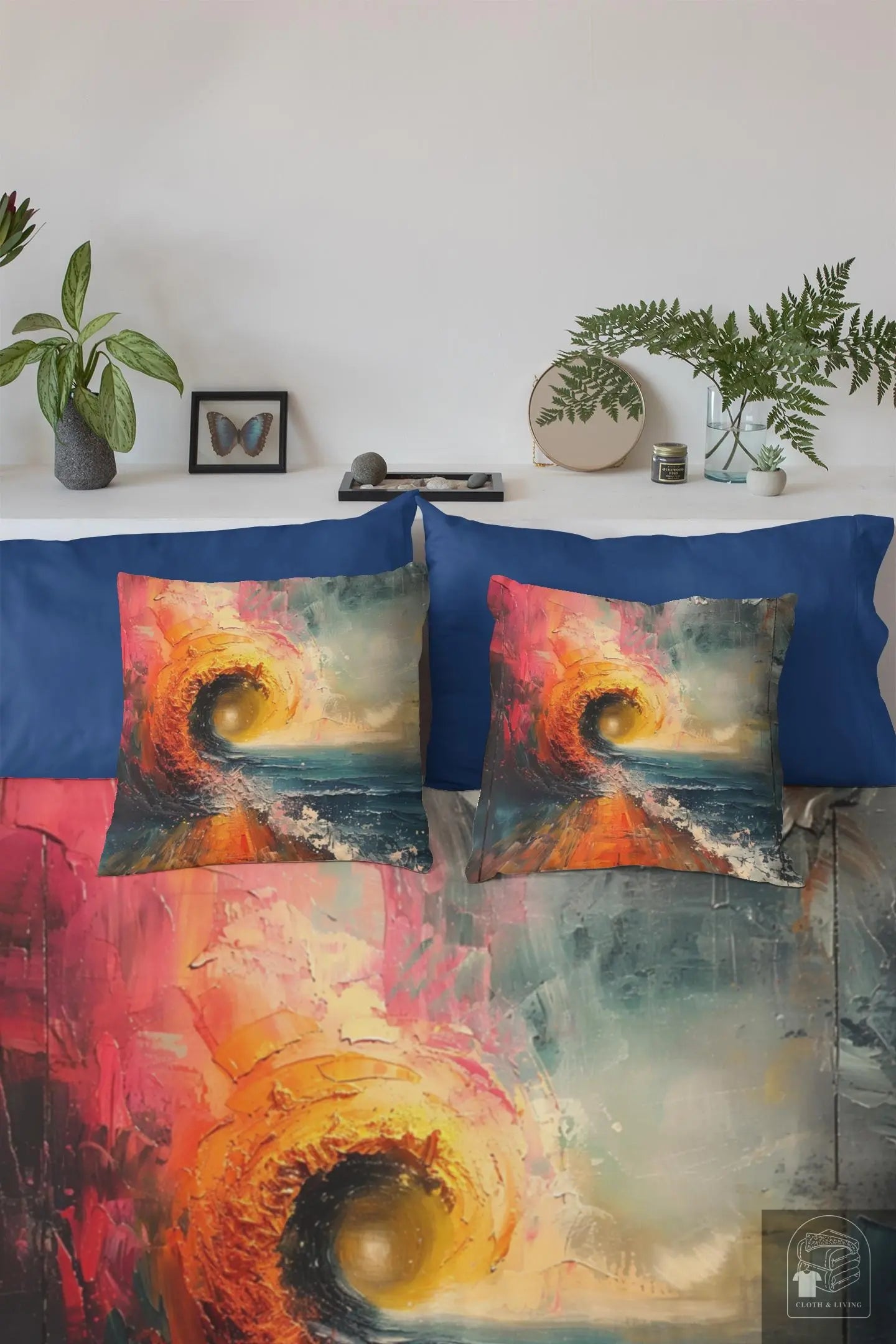 Horizon of Dreams - Luxurious Abstract Comforter (104"x 88" ) -   Cloth & Living