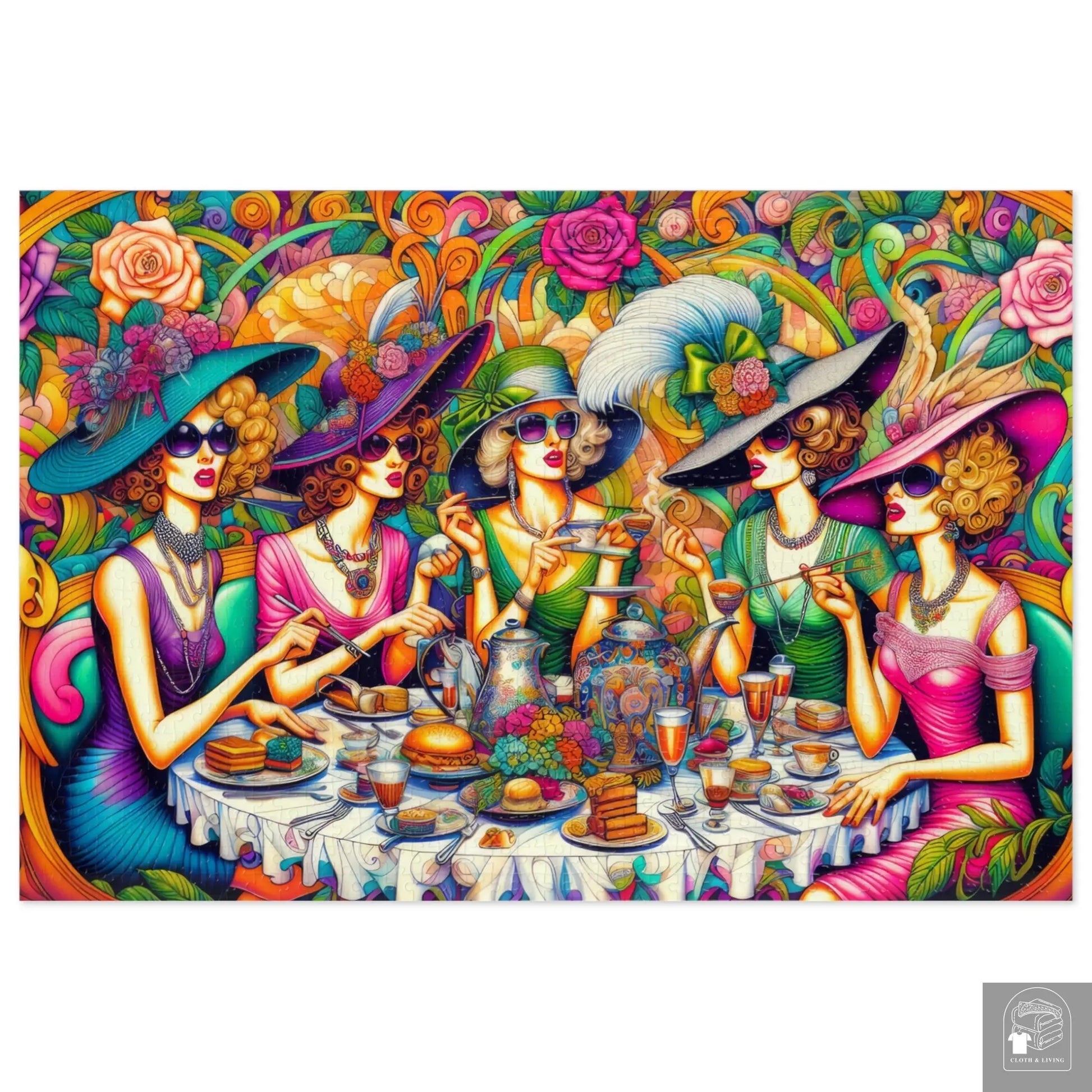 Ladies that Lunch Jigsaw Puzzle (500 or 1000-Piece)  Cloth & Living