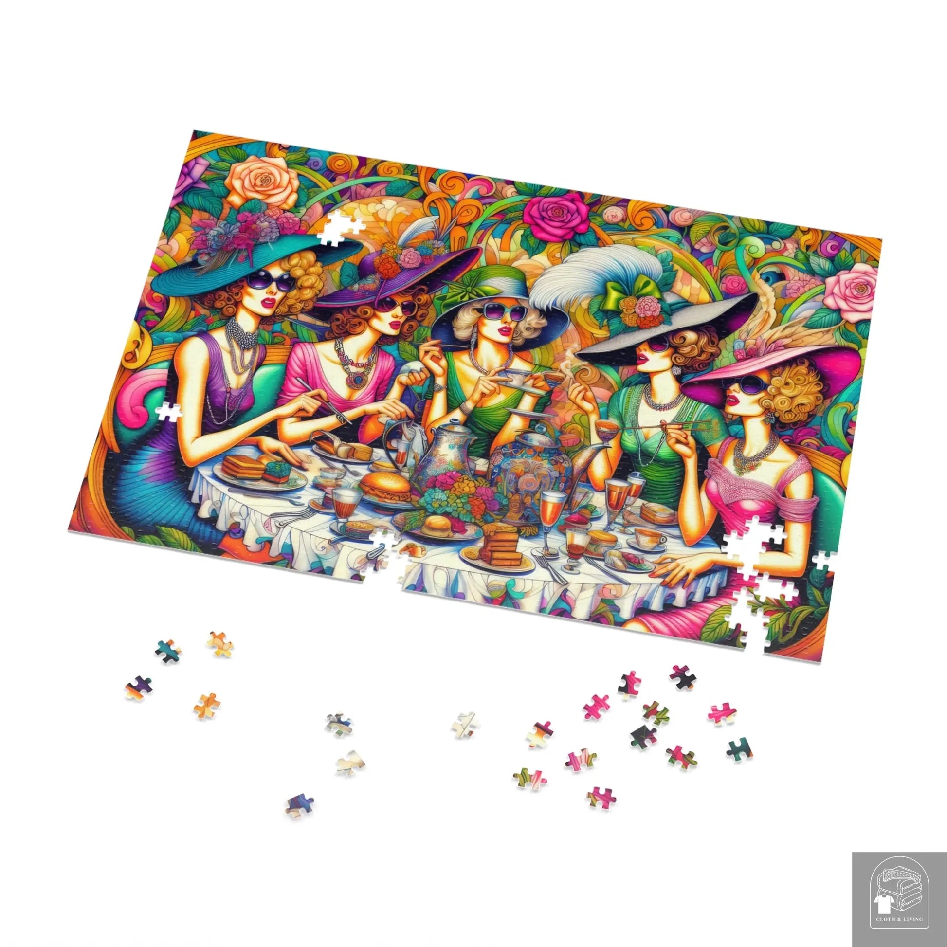 Ladies that Lunch Jigsaw Puzzle (500 or 1000-Piece)  Cloth & Living