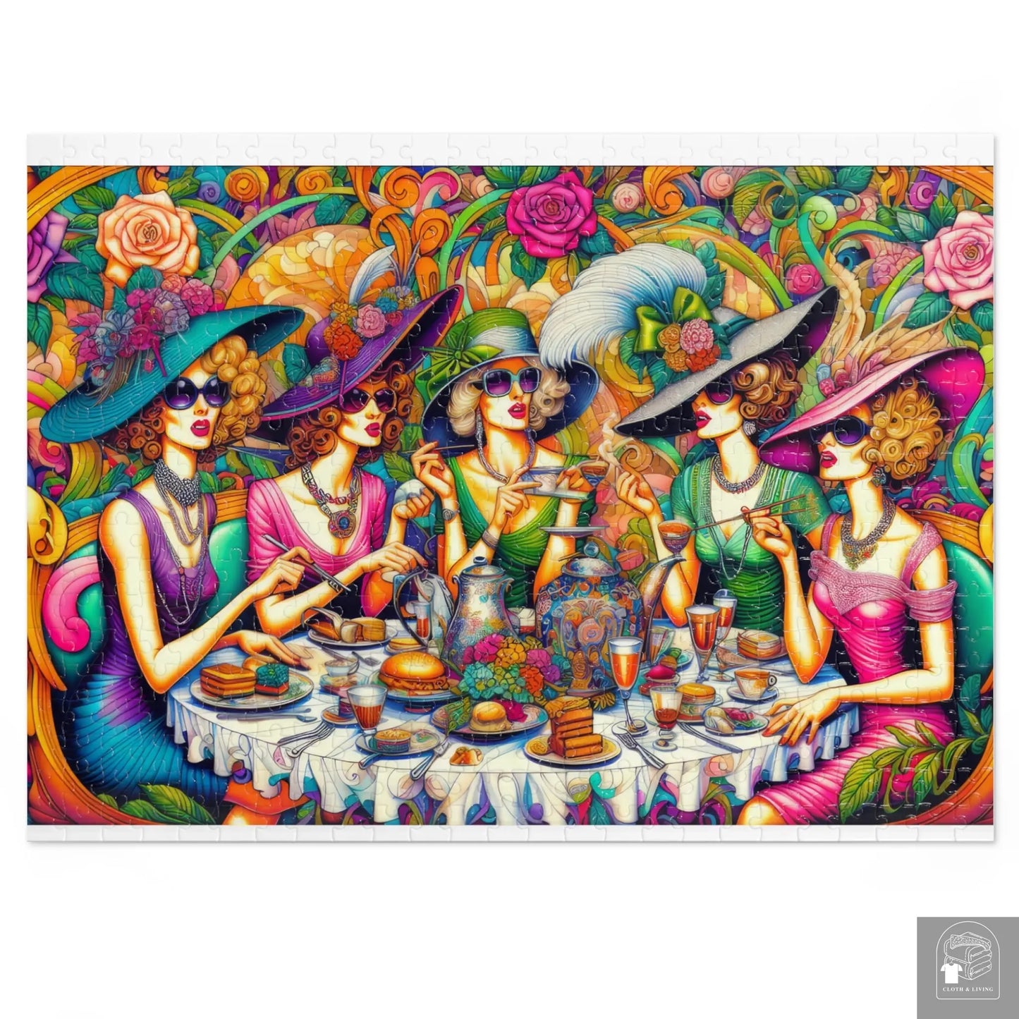 Ladies that Lunch Jigsaw Puzzle (500 or 1000-Piece)  Cloth & Living