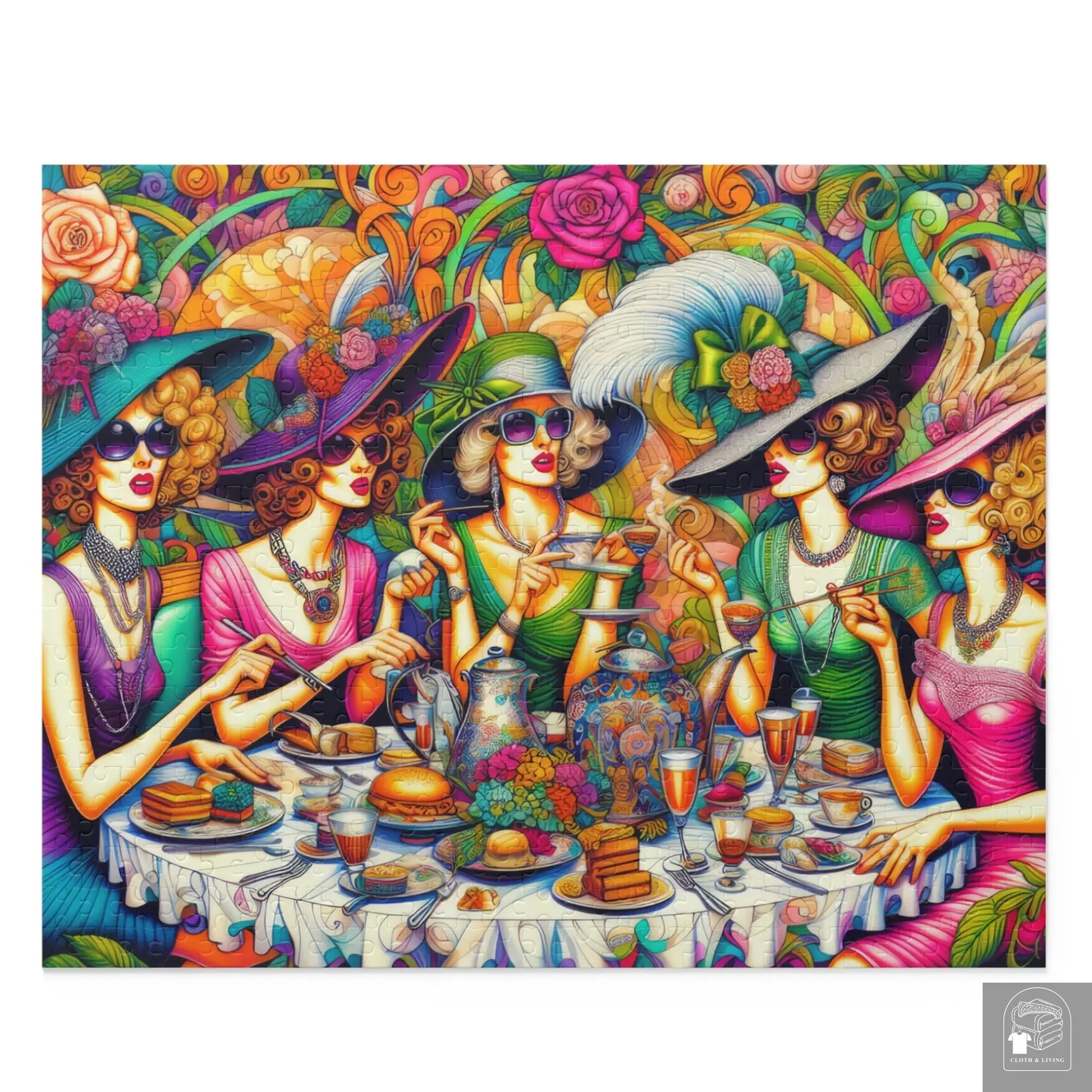 Ladies that Lunch Puzzle (252, 500-Piece)  Cloth & Living