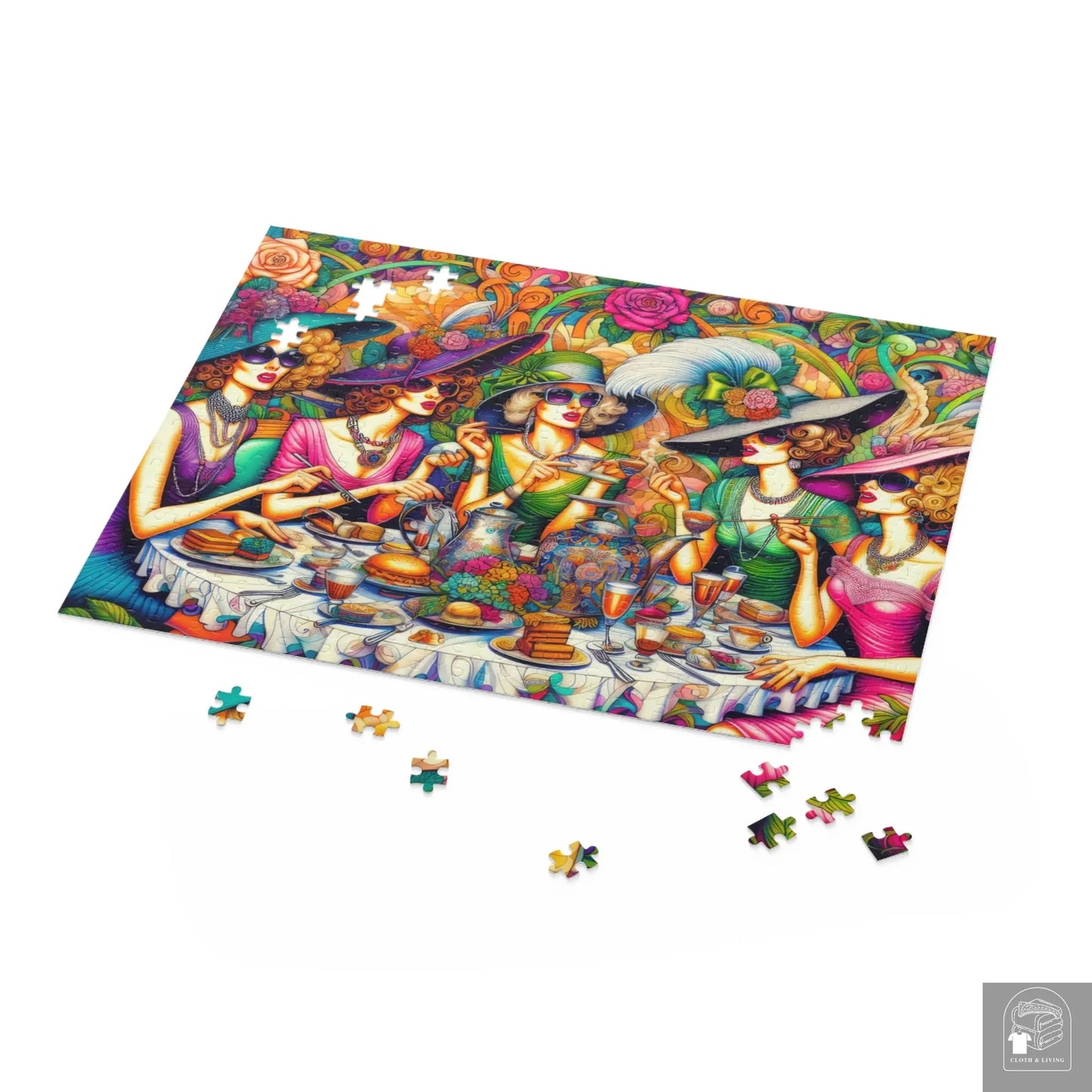 Ladies that Lunch Puzzle (252, 500-Piece)  Cloth & Living