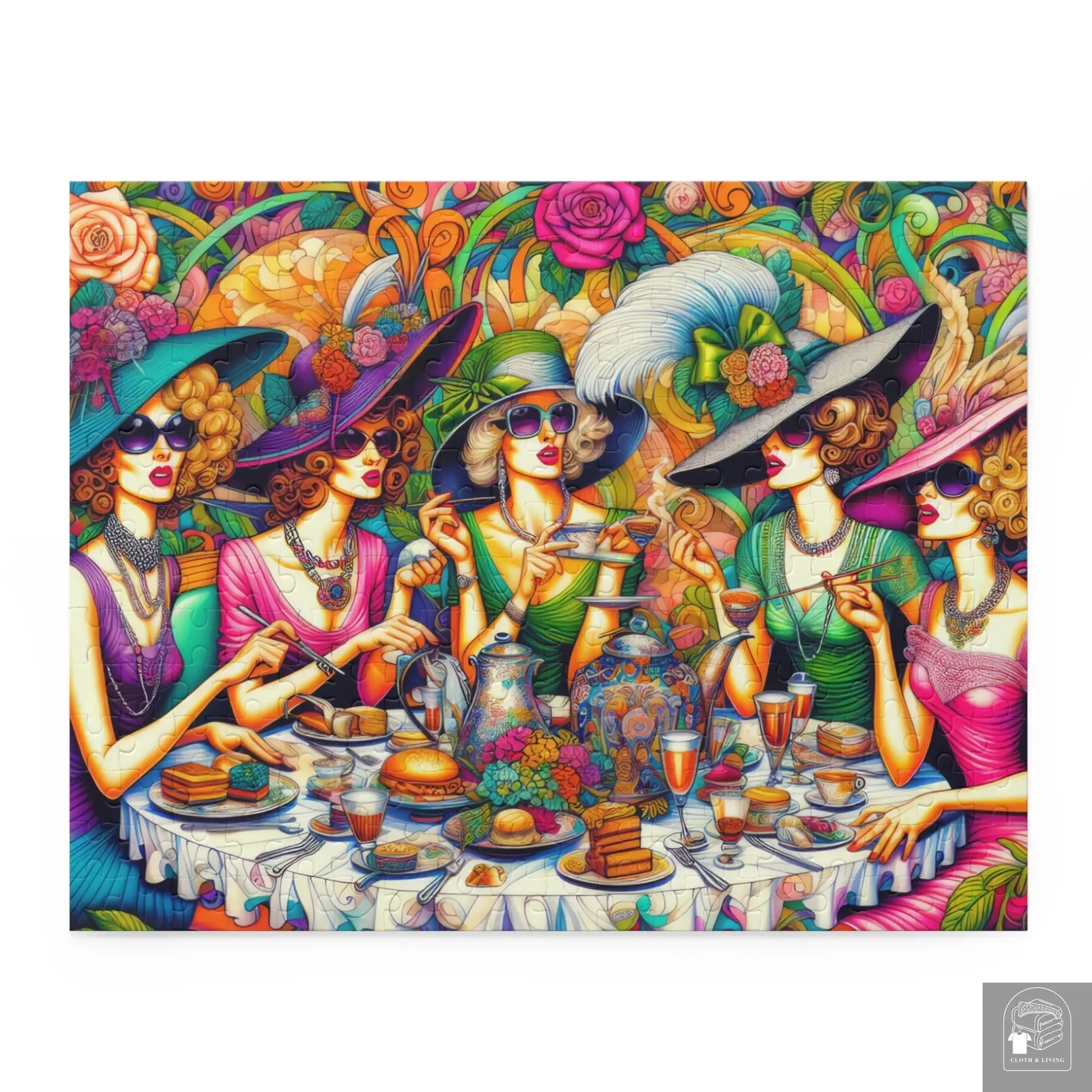 Ladies that Lunch Puzzle (252, 500-Piece)  Cloth & Living