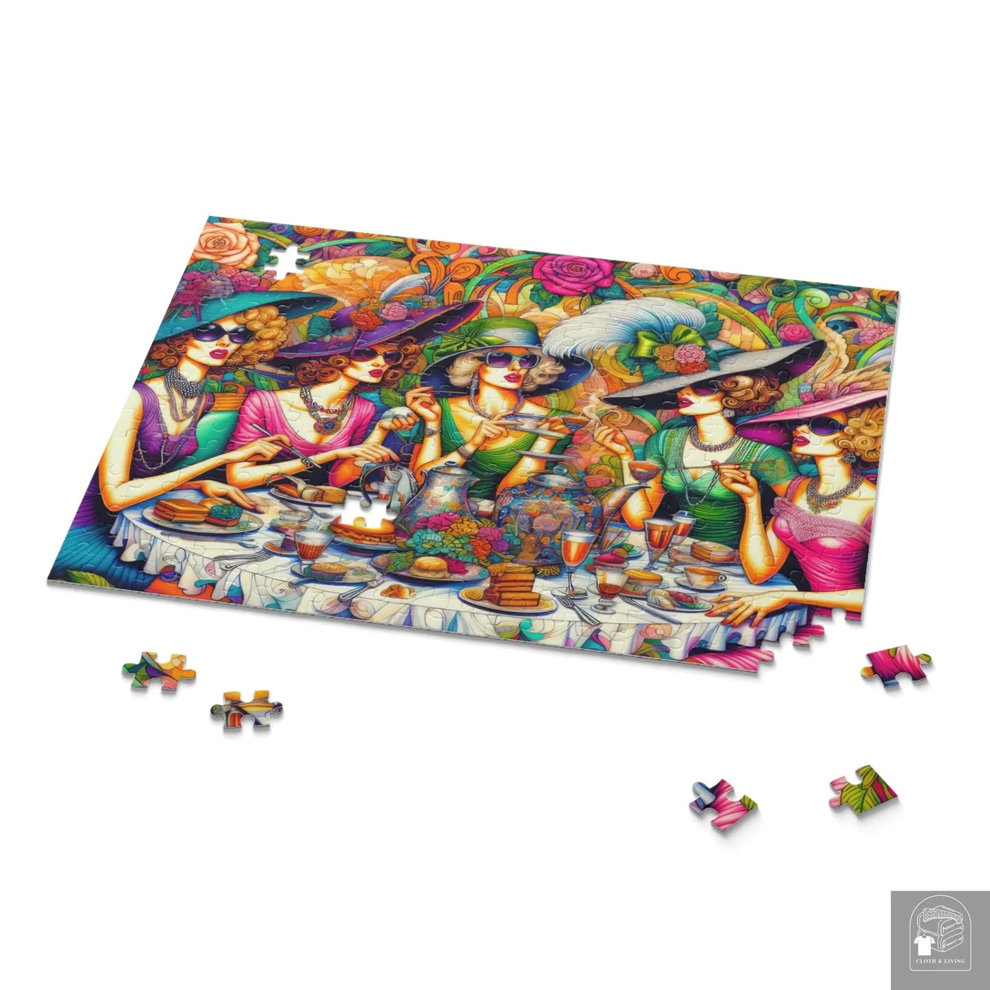 Ladies that Lunch Puzzle (252, 500-Piece)  Cloth & Living