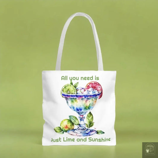 "Lime & Sunshine Sip" Tote Bag – Savor the Zesty Side of Life!  Cloth & Living