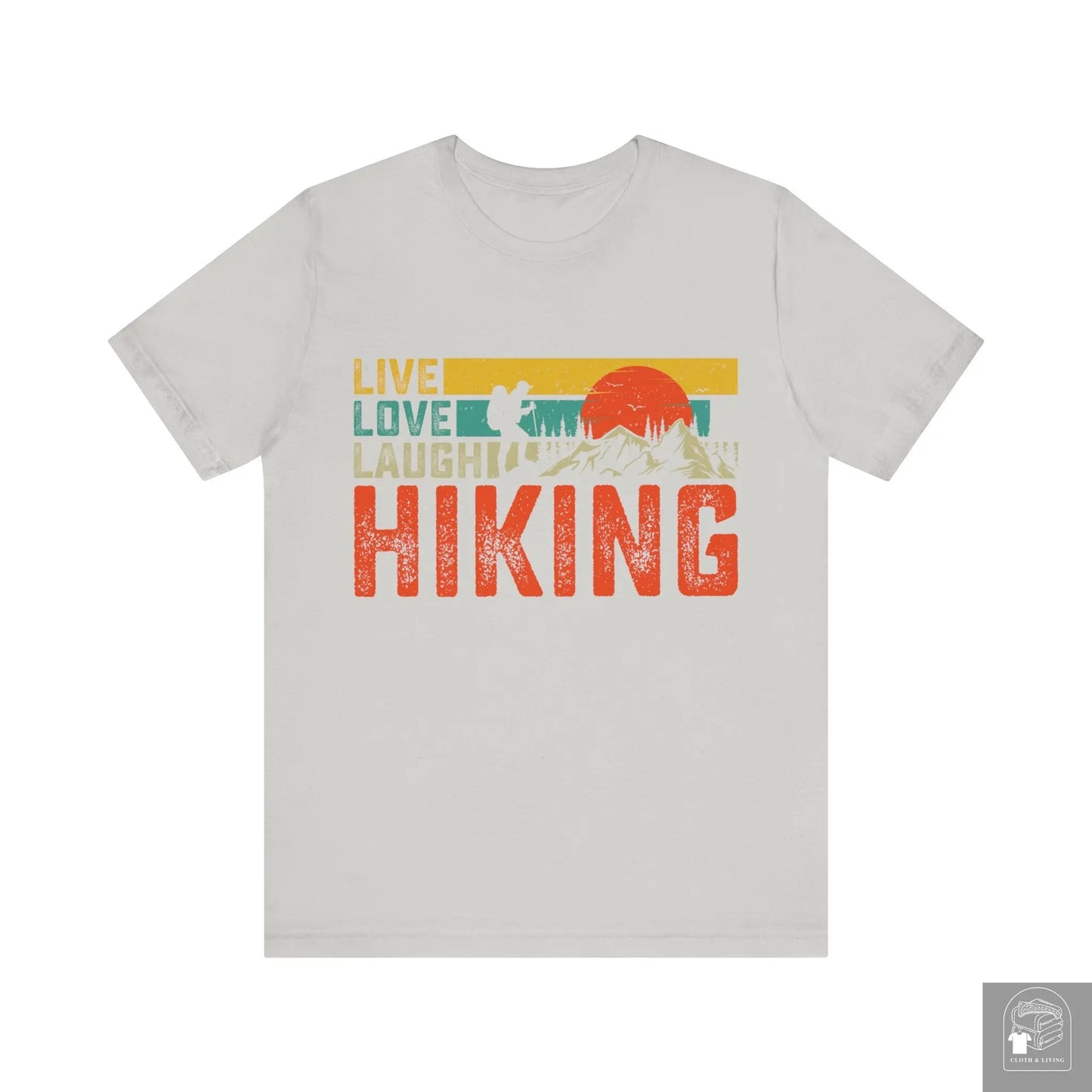 "Live Love Laugh Hiking" Camping Unisex Jersey Short Sleeve Tee  Cloth & Living