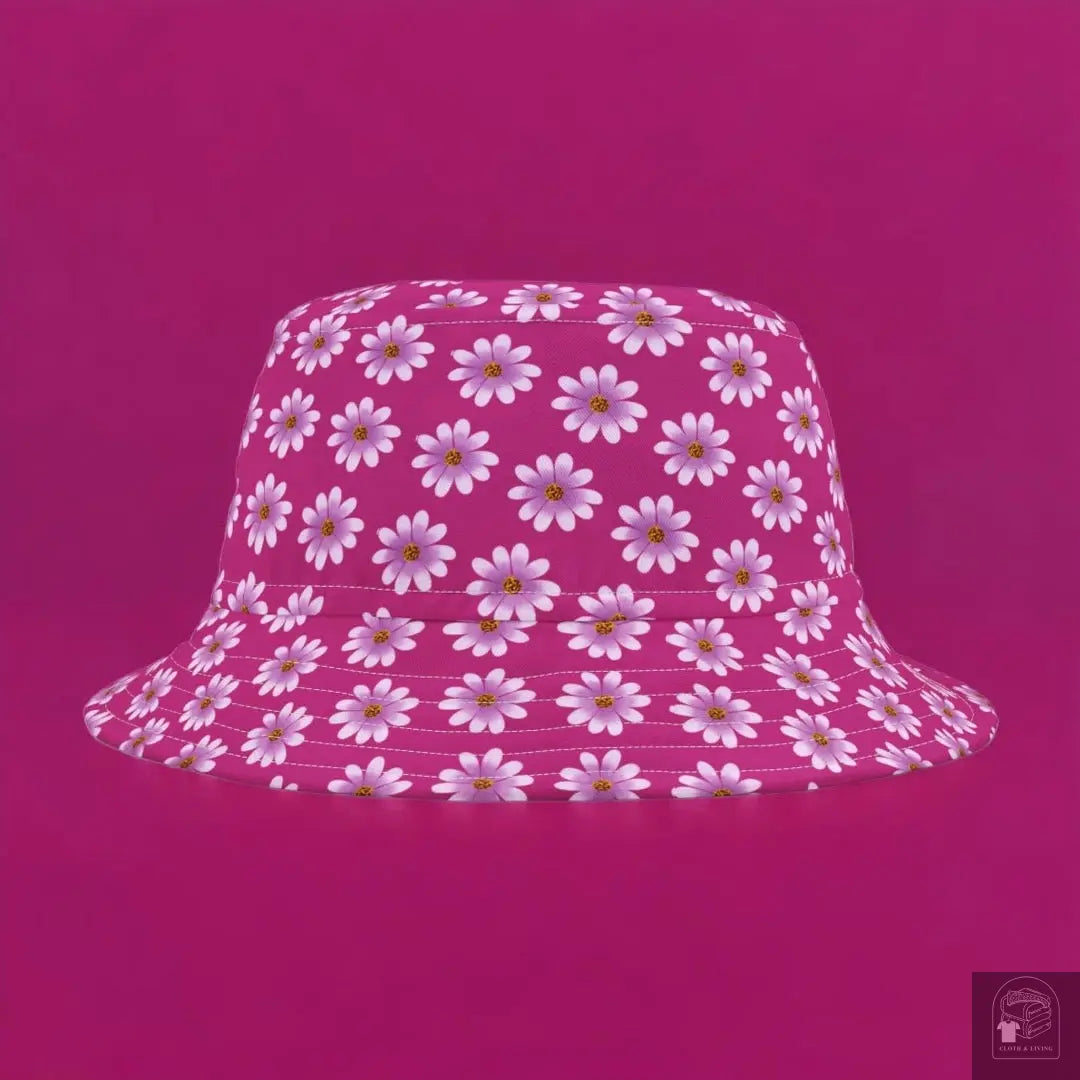 Pink Daisy Delight Bucket Hat  Cloth & Living
