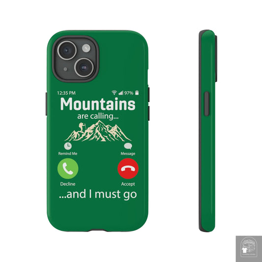 "The Mountains Are Calling and I Must Go" Tough iPhone Cases Cases - Cloth & Living