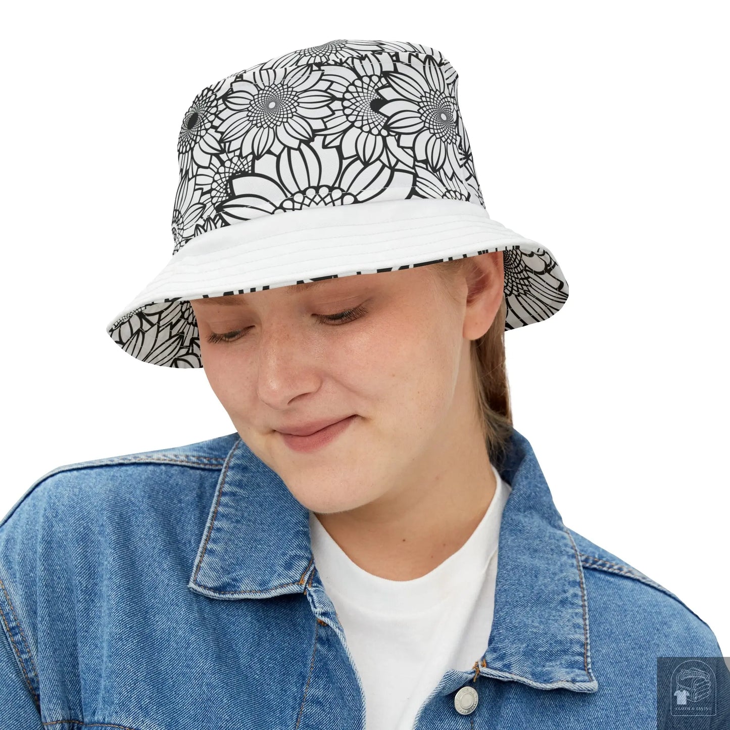 White Sunflowers Bucket Hat - Cloth & Living