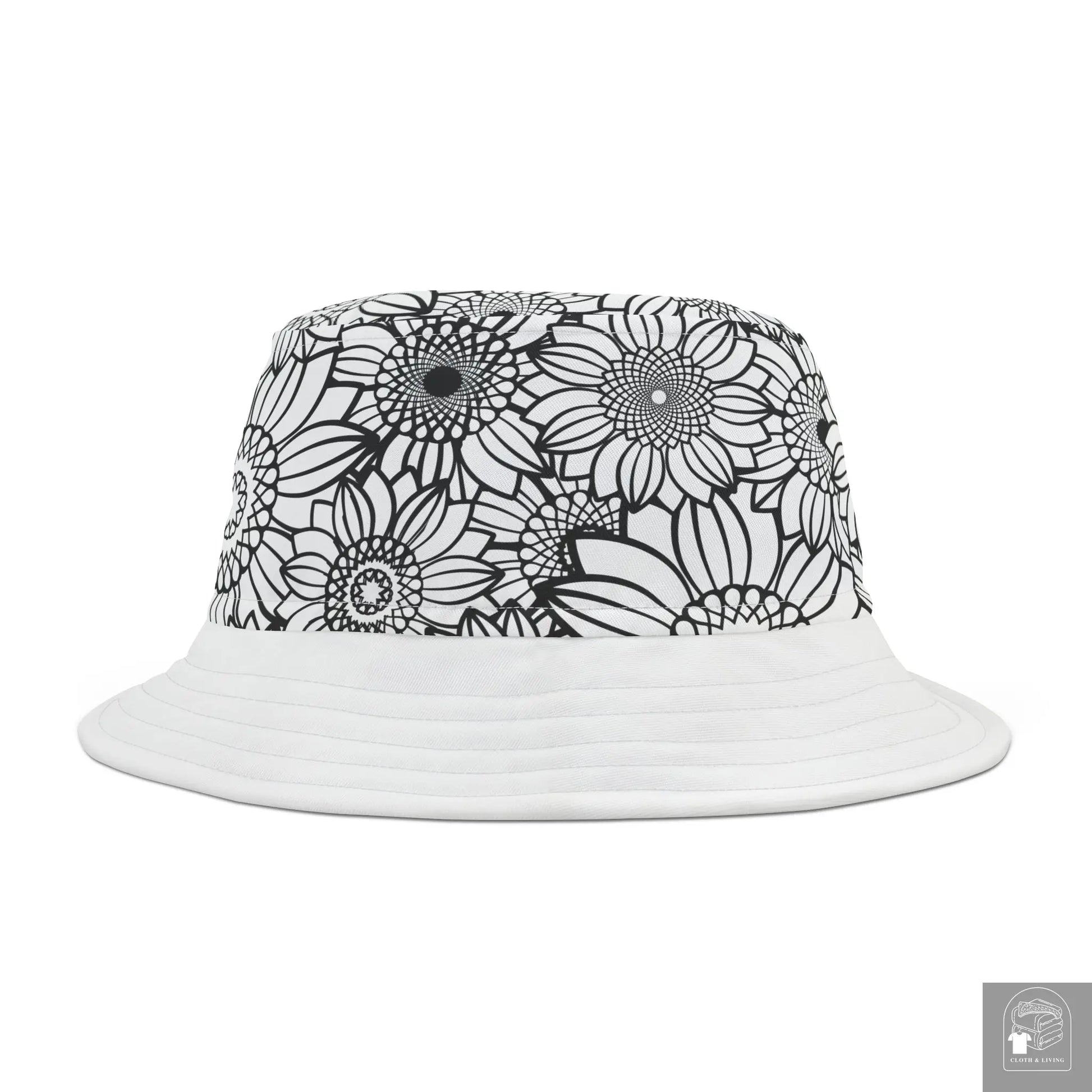 White Sunflowers Bucket Hat - Cloth & Living