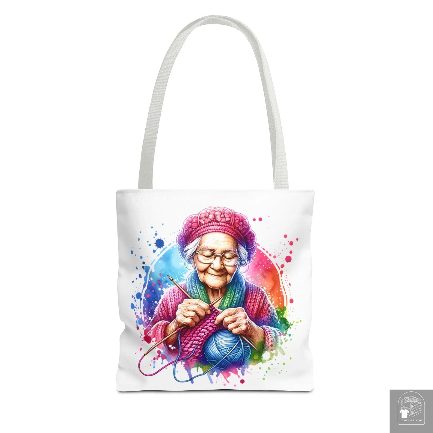 Wisdom Wrapped in Love and Knitting Skills Tote Bag -   Cloth & Living